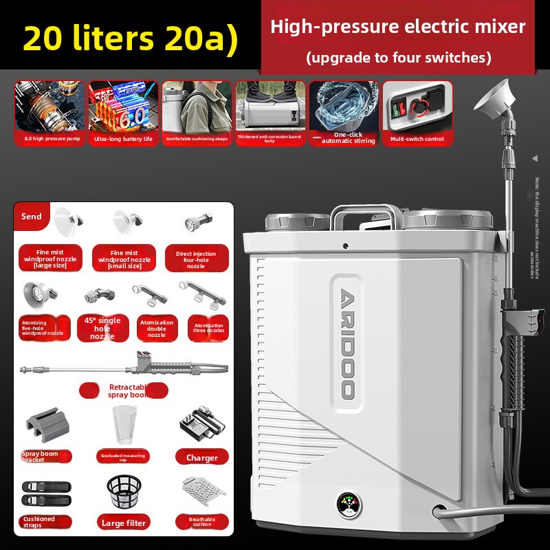 Electric Sprayer Backpack - Wysokociśnieniowy elektryczny opryskiwacz z mieszalnikiem, rolniczy