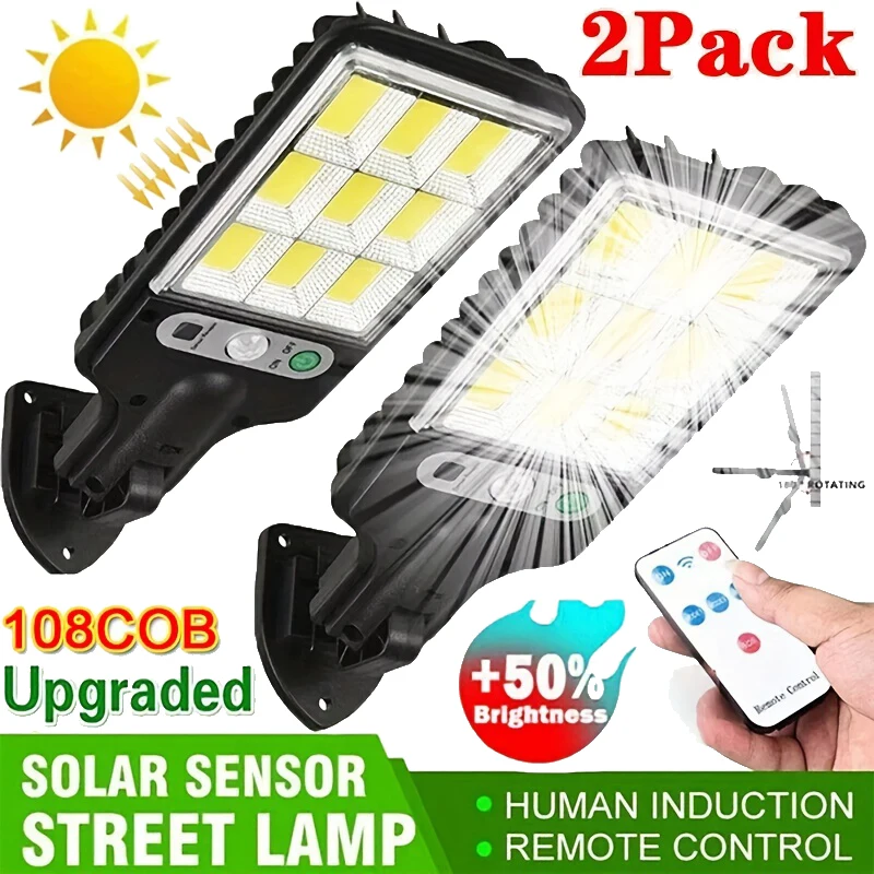 Outdoor Powerwall - Mocna solarna lampa LED zewnętrzna, ładowalna,