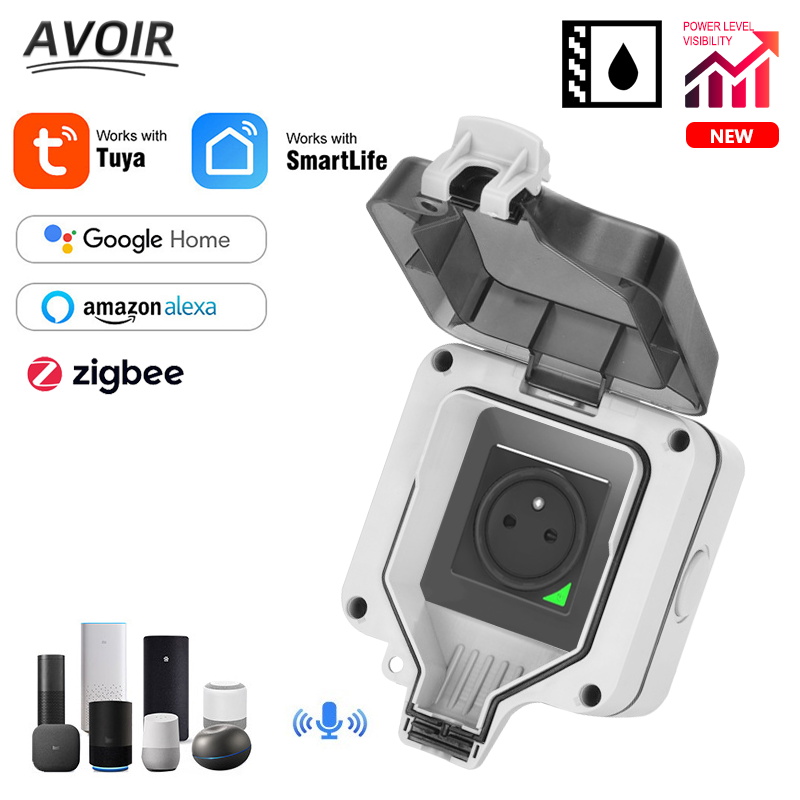 Outdoor Power Outlet Extension - Avoir Zigbee Tuya IP66 zewnętrzny wodoodporny