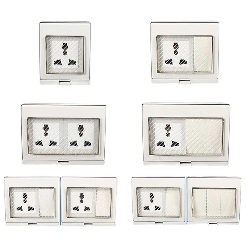 Outdoor Kitchen Power Outlet - 1 SZT. Biała Uniwersalna Wodoodporna Gniazdko